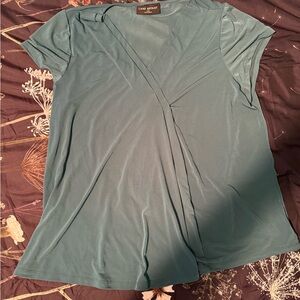 Lane Bryant Teal Wrap Top